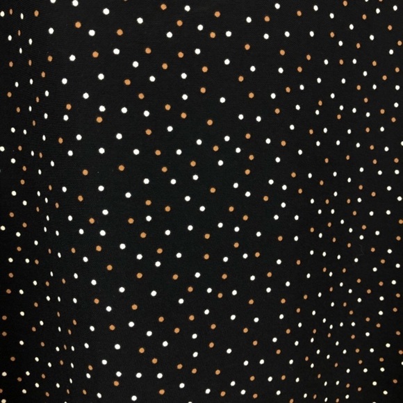 H&M Flare Sleeve Mini Shift Dress in Swiss Dot Black Brown - Picture 7 of 9